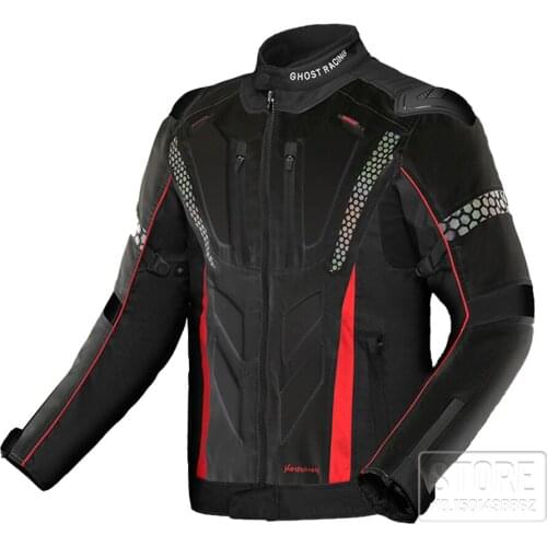 GHOST RACING Motorcycle Jacket Motocross Suits Jackets Pants Moto Jacket Protective Gear Armor Men Motorcycle Clothing