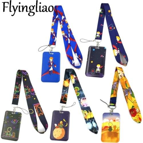 Little Prince Key lanyard Car KeyChain ID Card Pass Gym Mobile Phone Badge Kids Key Ring Holder Jewelry Decorations
