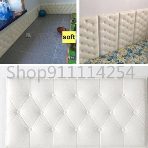 4mm Self-adhesive 3D Three-dimensional Wall Stickers Thicken Tatami Anti-collision Wall Mat Childrens Bedroom Bed Soft Cushion