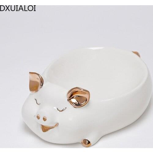 DXUIALOI Nordic Creative Animal Pig Storage ornaments Home Key Jewelry Storage Box Living Room Entrance Decoration