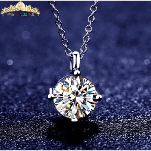 Jewelry 18K gold moissanite Diamond Necklace Wedding gifts MO-01-2