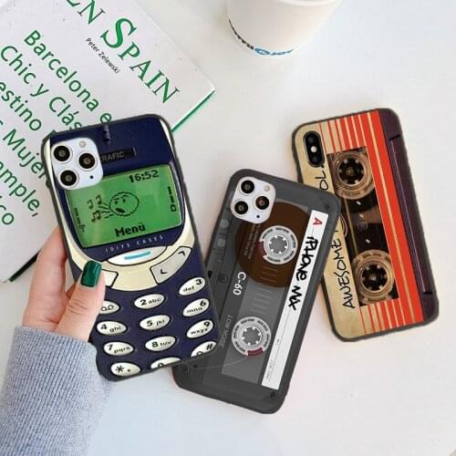 Retro Cassette Case For Huawei P30 P20 P40 Honor 20 10 10i 10X 9X 9C 8X Lite E Pro Y6 Y7 Y9 P Smart 2019 2020 2021 Nova 5T Cases