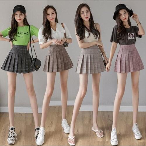 Half-length sexy skirt Summer autumn large size A group embroidery student skirt high waist Korean version new pleated skirt
