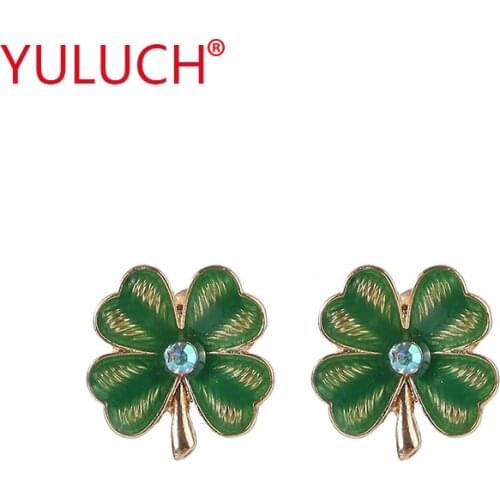 YULUCH 2018 NEW Fashion earrings jewelry fresh four-leaf clover earrings for fashion casual women jewelry birthday gifts