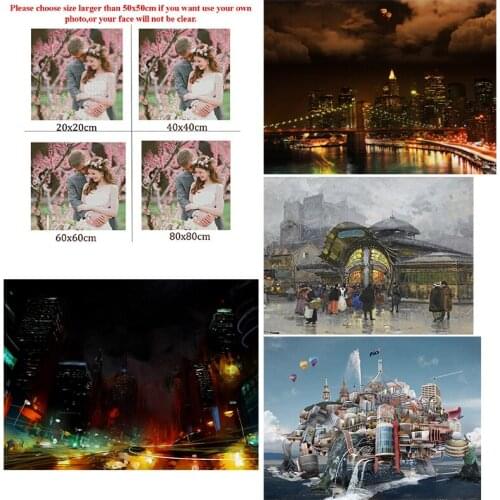 Diamond Painting Landscape 5D Diy Abstract City Square Diamond Round Diamond Full Diamond Custom Cross Stitc Mosaic Home Decora