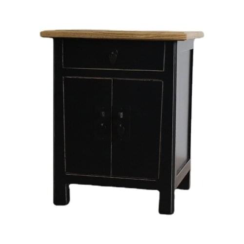 Antique chinese Bedroom furniture white bedside table wooden