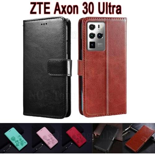 Funda For ZTE Axon 30 Ultra Case Flip Phone Protective Shell Cover On ZTE A2022P Case Magnetic Card Wallet Leather Book Hoesje