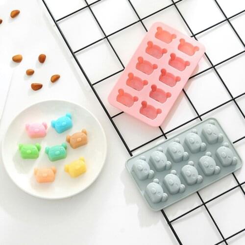 Bear Shaped Silicone Cake Mold DIY Cookies Soap Chocolate Mold Ice Cube Tray Pudding Moulds Cake Decorations