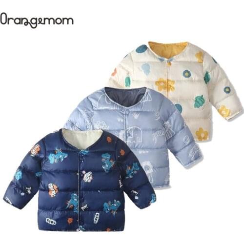 Toddlers Girl Kids Boy Cotton Cartoon Pattern Jacket 2020 Winter Coat Outwear Long Sleeve Zip With Hoodies 2020 New Winter Coat