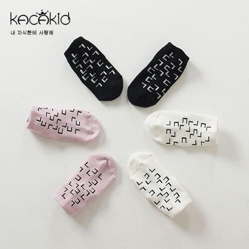 Kacakid Super Cute Geometric Figure Newborn Baby Boys Girls Cotton Anti Slip Socks Children Kids Cartoon School Socks