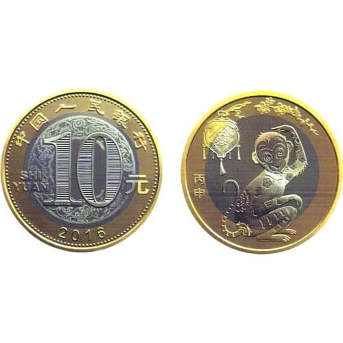 Chinese traditional culture, zodiac commemorative COINS, (2016 year of monkey) Chinese custom New Year money, collectibles