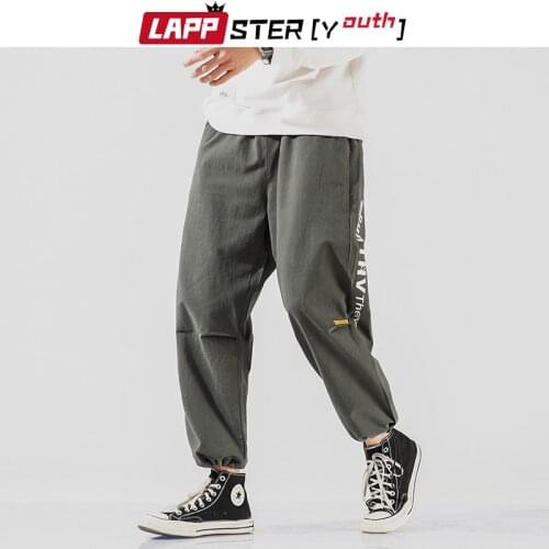 LAPPSTER-Youth Men Casual Joggers Pants 2020 Mens Korean Fashions Harem Pants Male Green Loose Hip Hop Sweatpants Plus Size