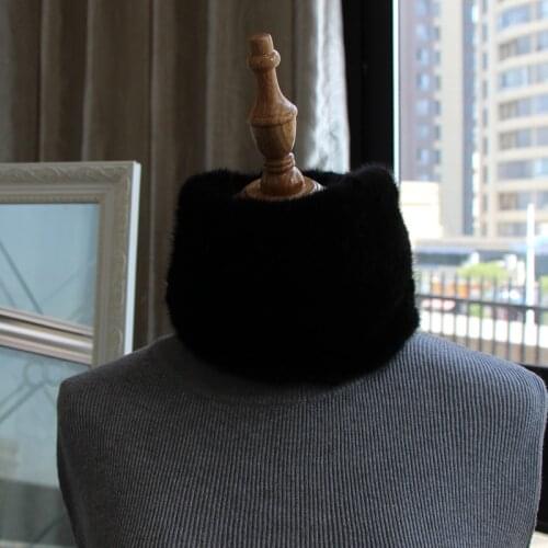 Hot sale Real Mink Fur Scarf Women Knitted Natural Mink Fur Scarves Fashion Knitted Mink Fur Scarf For Women in winter Shawl