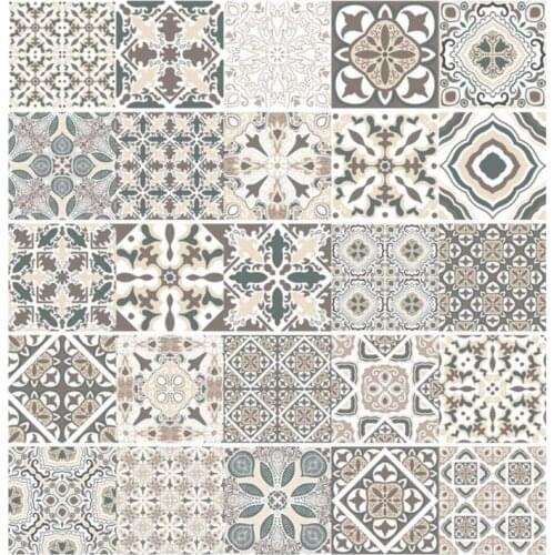 Arabic Retro Tile Stickers For Kitchen Bathroom PVC Self Adhesive Wall Stickers Living Room DIY Decor Wallpaper Waterproof Decal