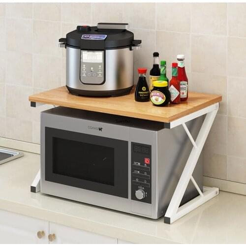 Floor-type multi-layer microwave oven rack for kitchen storage rack storage rack-free table-top oven rack shelf organizer