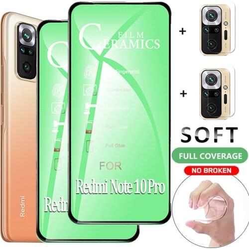 Note 10 pro, Ceramic Clear Film+Camera Protection for xiaomi redmi note 10/10s 5G HD Screen Protector redmi note10 pro max Glass