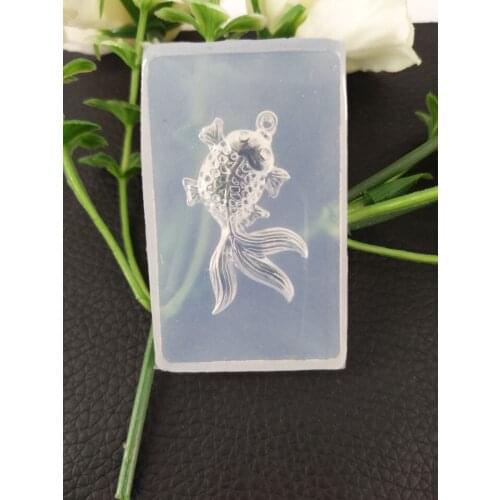 New Gold fish transparent Silicone Mold DIY Pendant Jewelry Resin Casting Mould Craft Tool