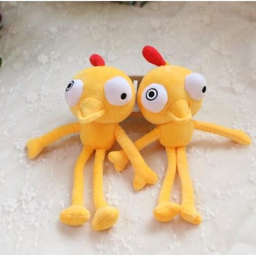 Wholesale 10pcs 21cm cartoon funny dizzy chicken plush little bag key chain vehicle pendant high quality stuffed toy girl gift