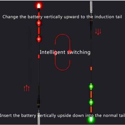 Fishing Light Float Fish Bite Hook Gravity Sensor Glowing Electric Fishing Chip Stopper Tools