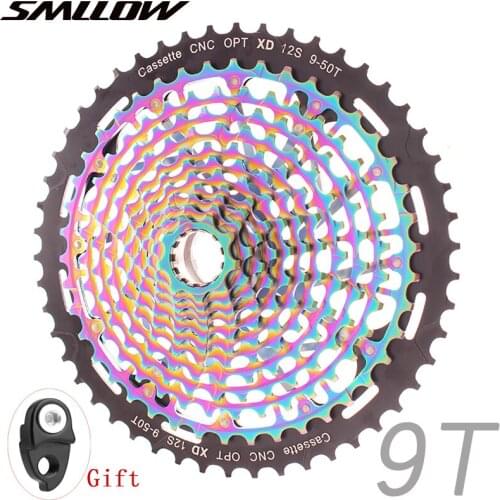 SMLLOW MTB 12 Speed 9-50T Cassette Ultimate XD Cassette Rainbow 375g SMLLO ULT Cassette Ultralight 12s Cassette 1299 k7 Colorful