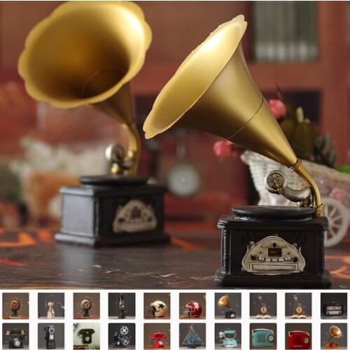 Vintage Telephone/camera/iron/radio/projector Model Antique Retro Resin Home Decor Accessories Crafts Gifts Zakka Living Room