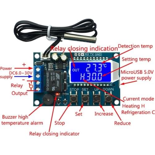 XY-T01 Digital Thermostat Heating Refrigeration Digital temperature control switch temperature controller module