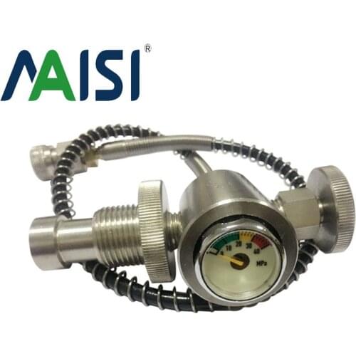 300 Bar/4500Psi Pcp Airforce Din Fill Station For Pcp Tanks Air Fill 304 Stainless Steel DIN Valve