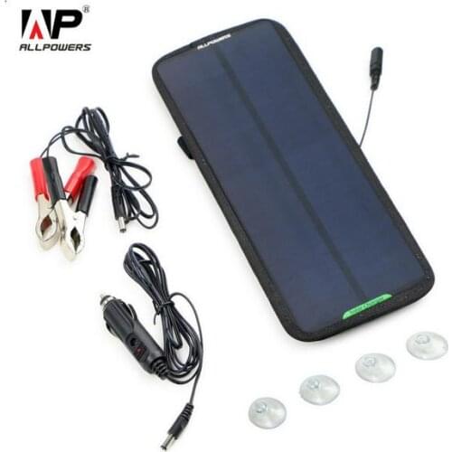 ALLPOWERS 18V 7.5W Solar Charger Solar Panel Battery Maintainer Charging for Car Automobile Motorcycle Tractor Boat Battery ect