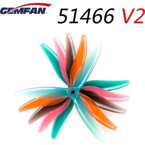 8pcs/4 pairs Gemfan 51466 5inch 3 Blade Tri-blade FPV Propeller Props CW CCW for Sunnysky EMAX T-motor 2205-2306 Brushless Motor