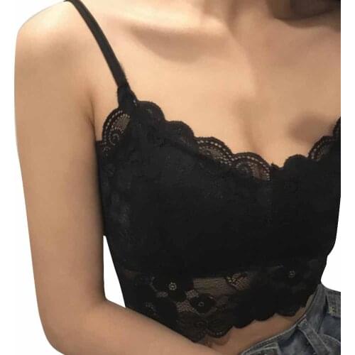 2020 Brand New Womens Ladies Lace Strappy Eyelash Vest Party Going Out Bra Crop Tops Lace Sexy Bra Strappy Lace Sexy lingerie