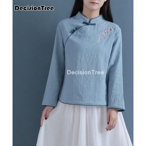 2021 women satin cheongsam blouse chinese tops elegant vintage qipao shirt chinese style traditional printing qipao costume