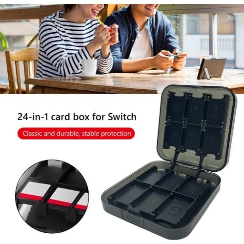 24 in1 Portable Game Cards Case Protective Box Holder for NS Switch Shockproof Hard Shell Storage Box Protective Cover Hard Case