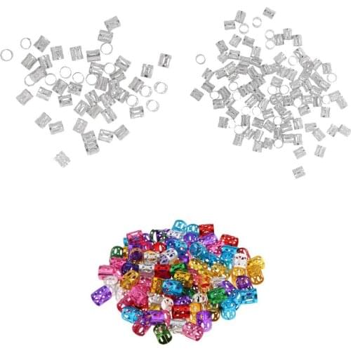 300Pcs/set Hair Braid Cuff Adjustable Hair Dreadlock Beads 8mm,10mm - Hair Care & Styling Accessories