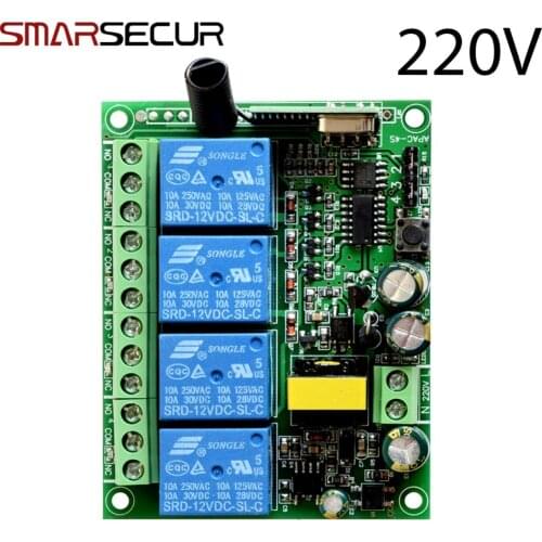 433Mhz Remote Control Smart 4CH Wireless Relay Output for G90B G90B plus S2G S2W S1 G90E