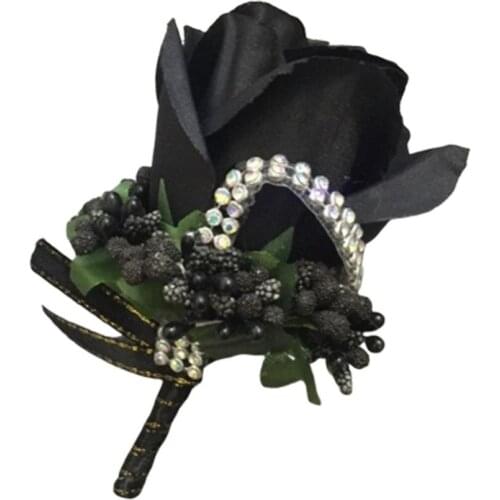 2Pcs Groom Groomsman Rose Flower Brooch Pin Corsage Wedding Suit Decoration custom models banquet Dress Coat Accessories