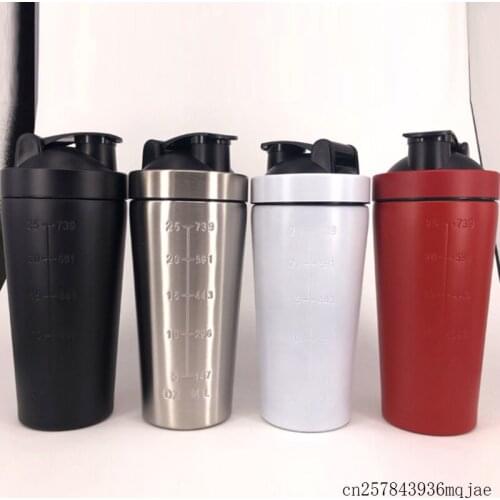10pcs 25oz Blender Water Bottle Stainless Steel Protein Powder Shaker Fitness Camping Sport Drinking Water Bottles