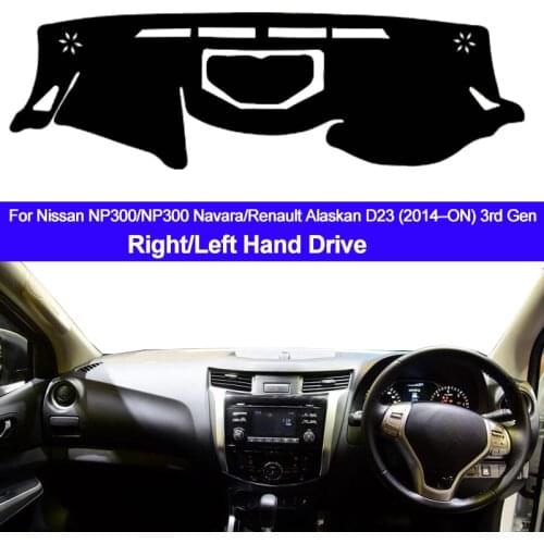Car Dashboard Cover Dashmat Carpet Dash Mat 2 Layers For Nissan NP300 Navara Renault Alaskan D23 2014 2015 2016 2017 2018 2019