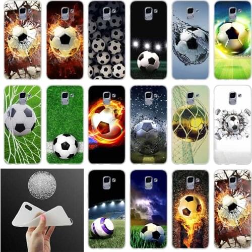 Phone case Cover soccer ball holder 2018 Fire FOR Coque Samsung Galaxy J6 J4 J8 J7 2018 Plus J3 J5 J7 Prime Pro 2017 2016 Casse