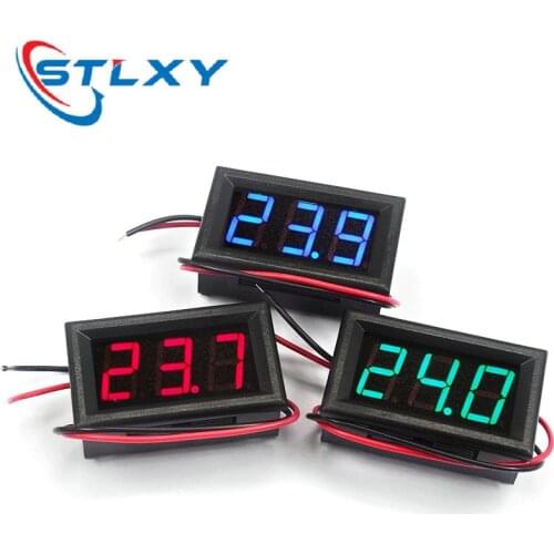 Digital Voltmeter DC 4.5V to 30V Digital Voltmeter Voltage Panel Meter Red/Blue/Green For 6V 12V Electromobile Motorcycle Car
