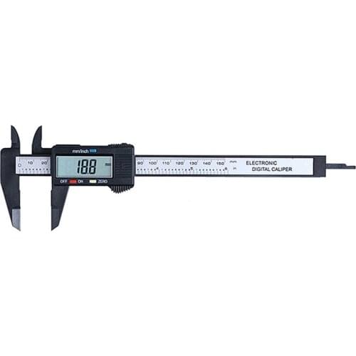 150mm Electronic Digital Caliper Carbon Fibre Vernier Calipers Plastic Gauge Micrometer Ruler Measuring Tools Instrument