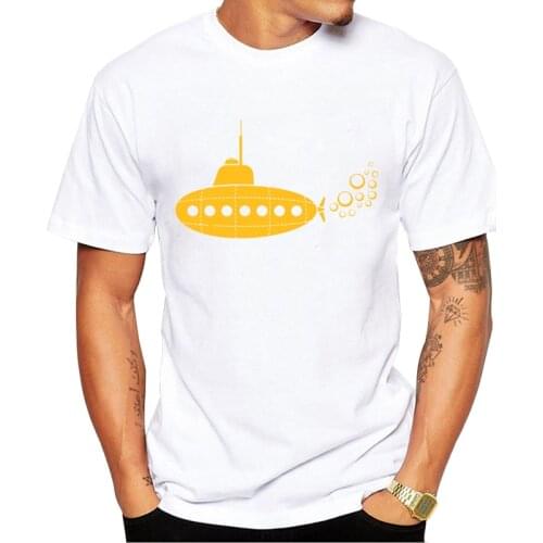 TEEHUB Hipster Man T-Shirt Yellow Submarine Printed Tshirts Short Sleeve Funny t shirts Cool Essential Tee