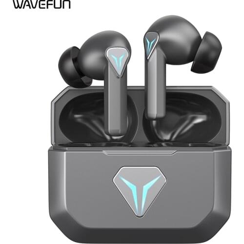 Wavefun G100 Bluetooth Gaming Headsets TWS 45ms Low Latency Headphones AAC Wireless Earphones Volume Control Earbuds With Mic