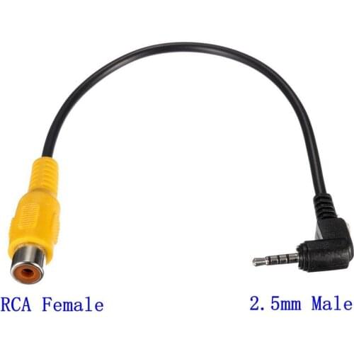 RCA to DC2.5mm AV-IN Cable GPS navigator video AV input adapter cable 20cm