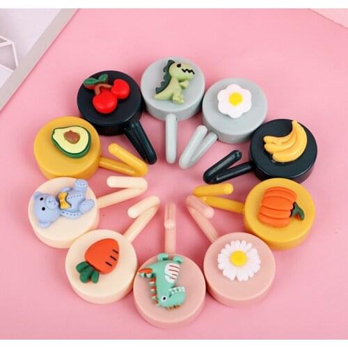10Pcs Wall Hanging Hooks Cartoon Animal Storage Hook Punch-Free Home Decor Wall Hook Keychain Holder