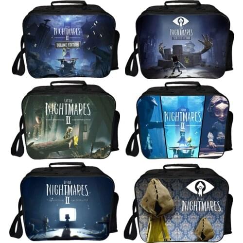 Little Nightmares 2 Lunch Box Camping Shoulder Bag Handbags Portable Insulated Canvas Lunch Bag Picnic Lunch Bags For Women Kids