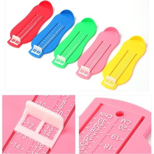 Cute Baby Foot Ruler Measure Kids Infant Adjustble Size Children Shoe MeasuringTool Fittings Gauge 8 colors