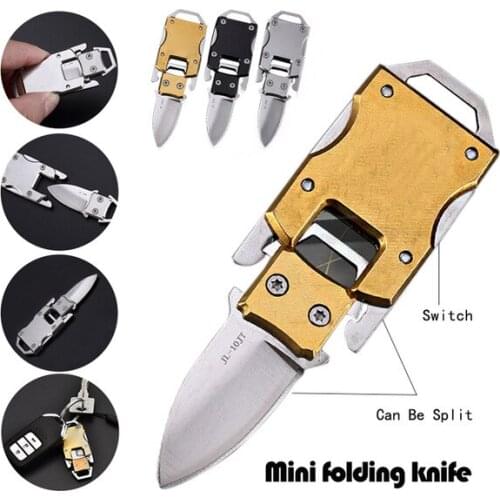 Multifunctional Key Chain Hunting Knife EDC Tool Mini Outdoor Pocket Knife Tactical Fold Knives Hunting Accessories
