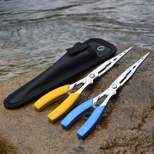Multifunctional Luer Plier Fishing Pliers Hook Pickup Device Cutting Line Pliers Fishing Clamp Lengthening Pliers Mouth Tool