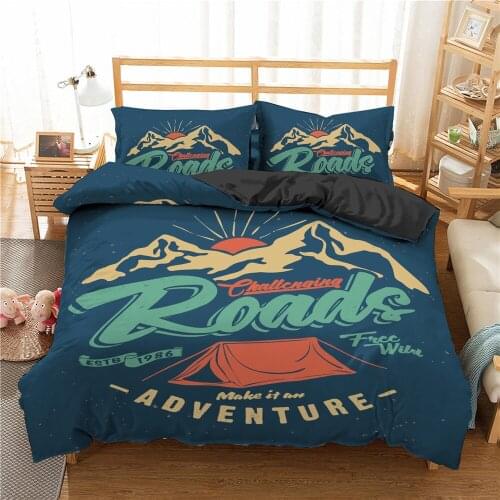 Fashion adventure printed bedding collection King Queen quilts bedding collection 2/3 PCS with pillowcase sheets bedspread
