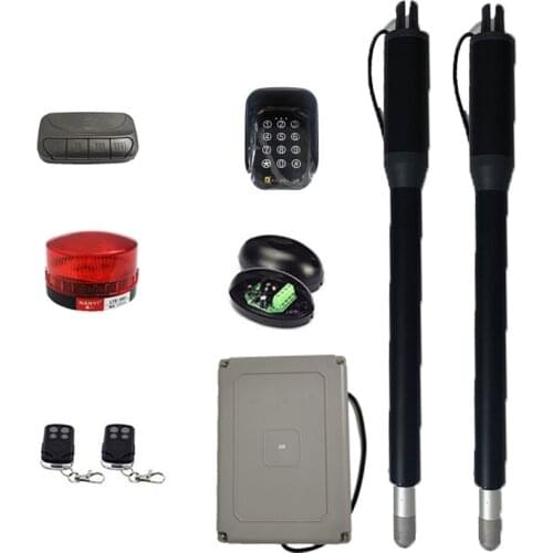 200KG Double Arms Swing Gate Opener Door Motor Kit With 2 Remote ( Photocells,Warning Light,Push Button,Keypad, GSMOptional)